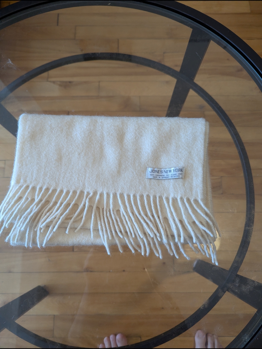 Jones New York Cream Cashmere Scarf
